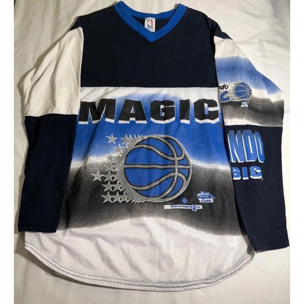 VTG Magic NBA Jersey Shirt Mesh & T-Shirt Hybrid Reversible Graphic Top 2 Sided